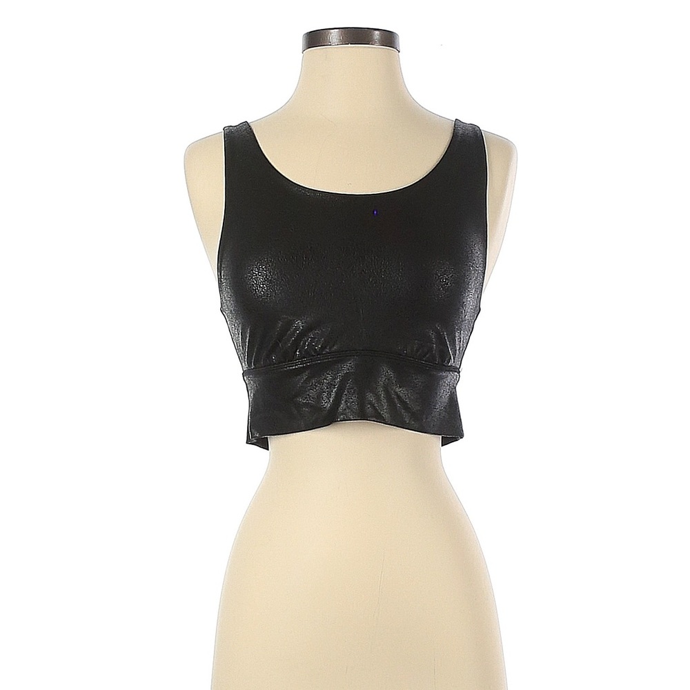 Aerie black crackle shine sport bra